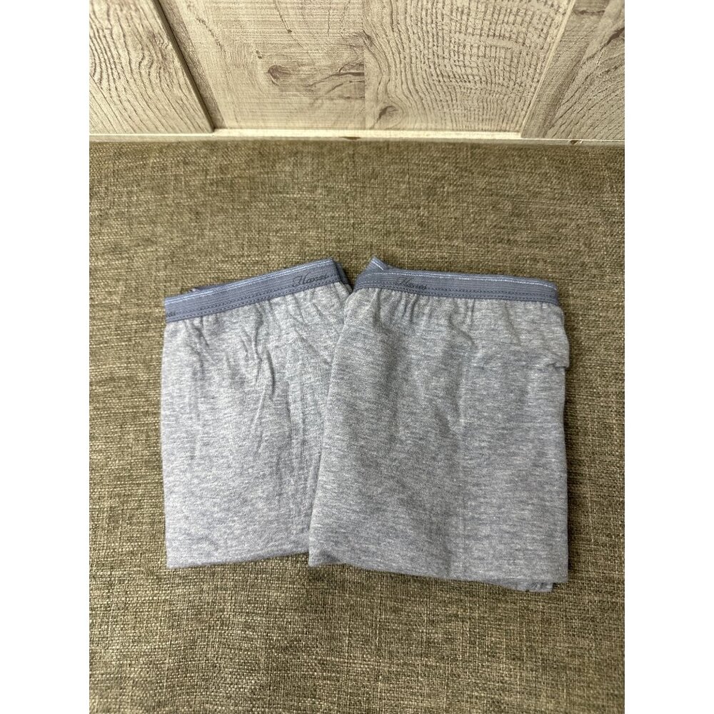 Hanes Womens Gray Briefs Panties Size 10 3X Comfortable Fit Underwear Pack of 2